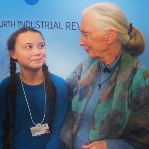 Greta Thunberg and Jane Goodall