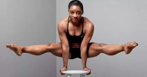 Simone Biles arm balancing